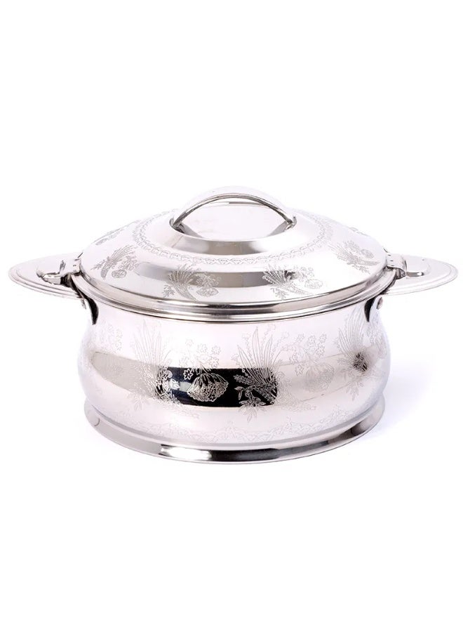 علبة من الفولاذ الهندي الفضي سعة 7500 مل